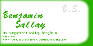 benjamin sallay business card